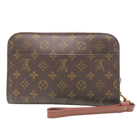 LOUIS VUITTON Authentic Brown Monogram Clutch Bag - Picture 2 of 10